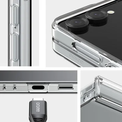 Araree Nukin 360 Case With Hinge Protection For Samsung Galaxy Z Flip 7 - Clear